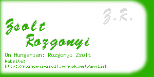 zsolt rozgonyi business card